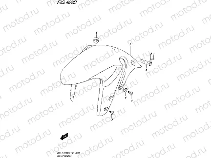 460D - FRONT FENDER (GSX-S1000AUFL9 E21)