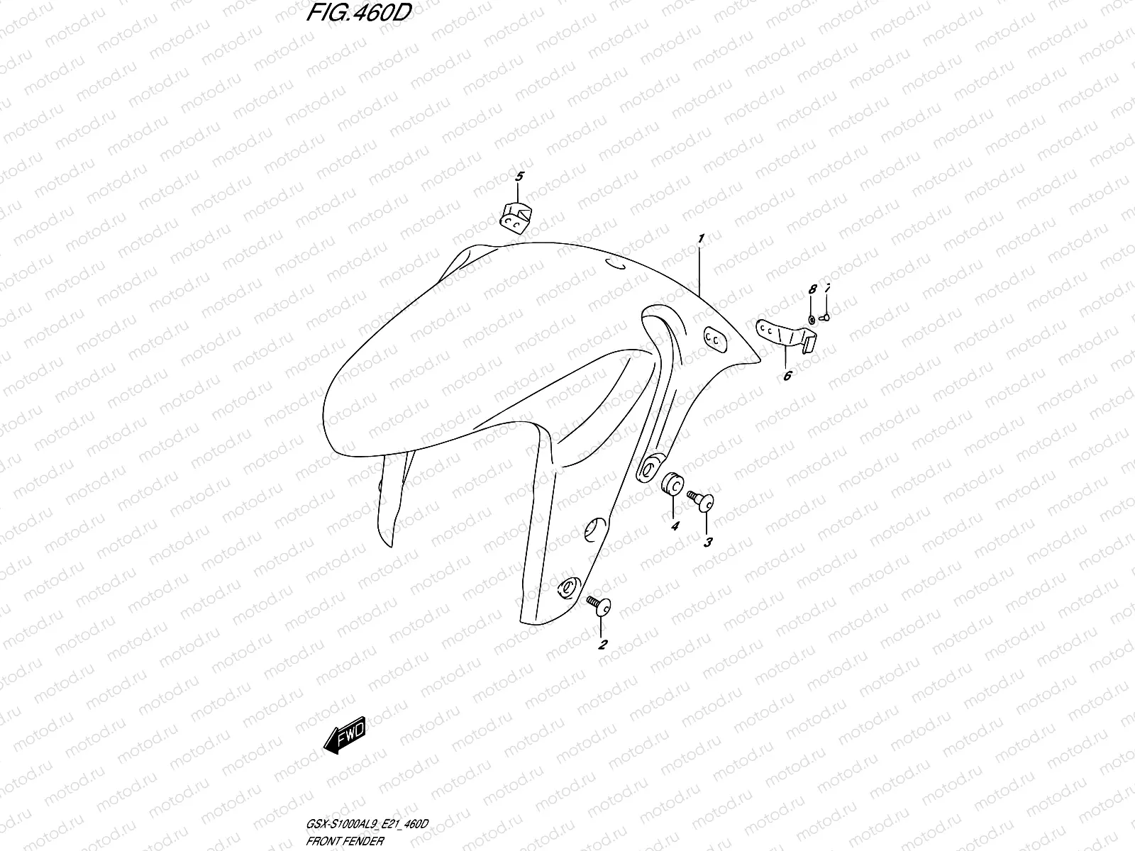 460D - FRONT FENDER (GSX-S1000AUFL9 E21)