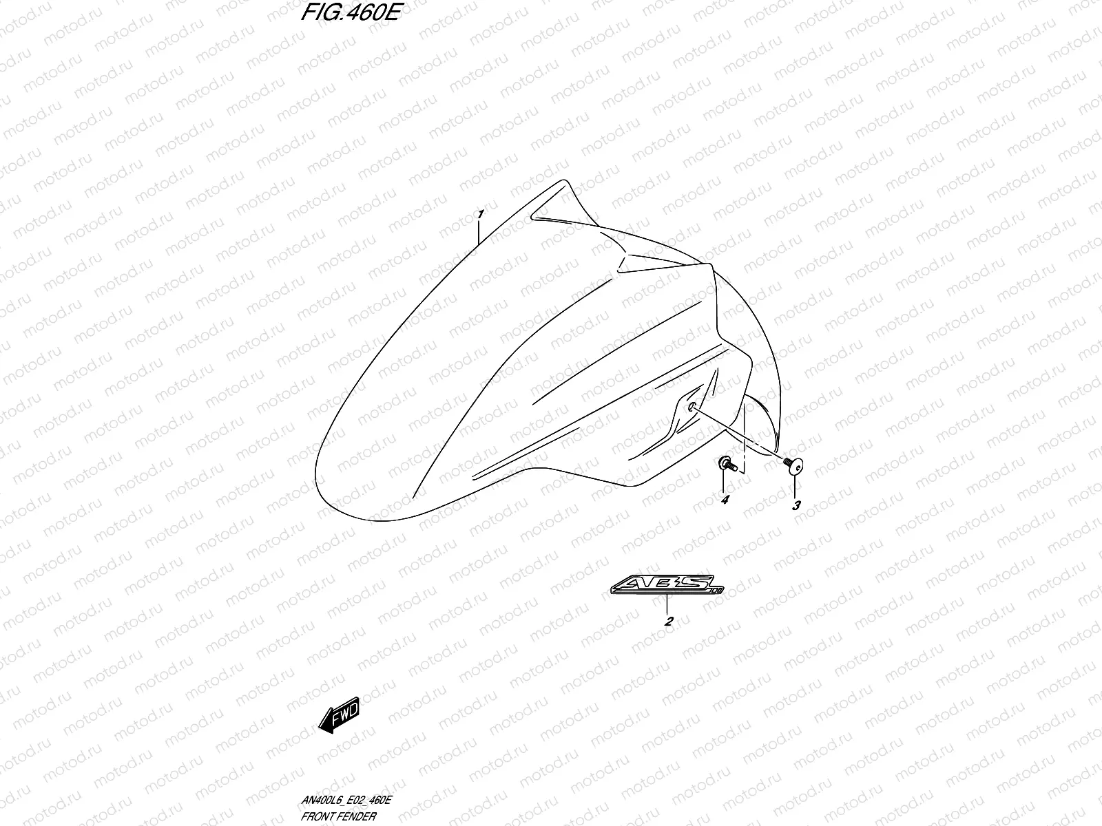 460E - FRONT FENDER (AN400ZAL6 E19)
