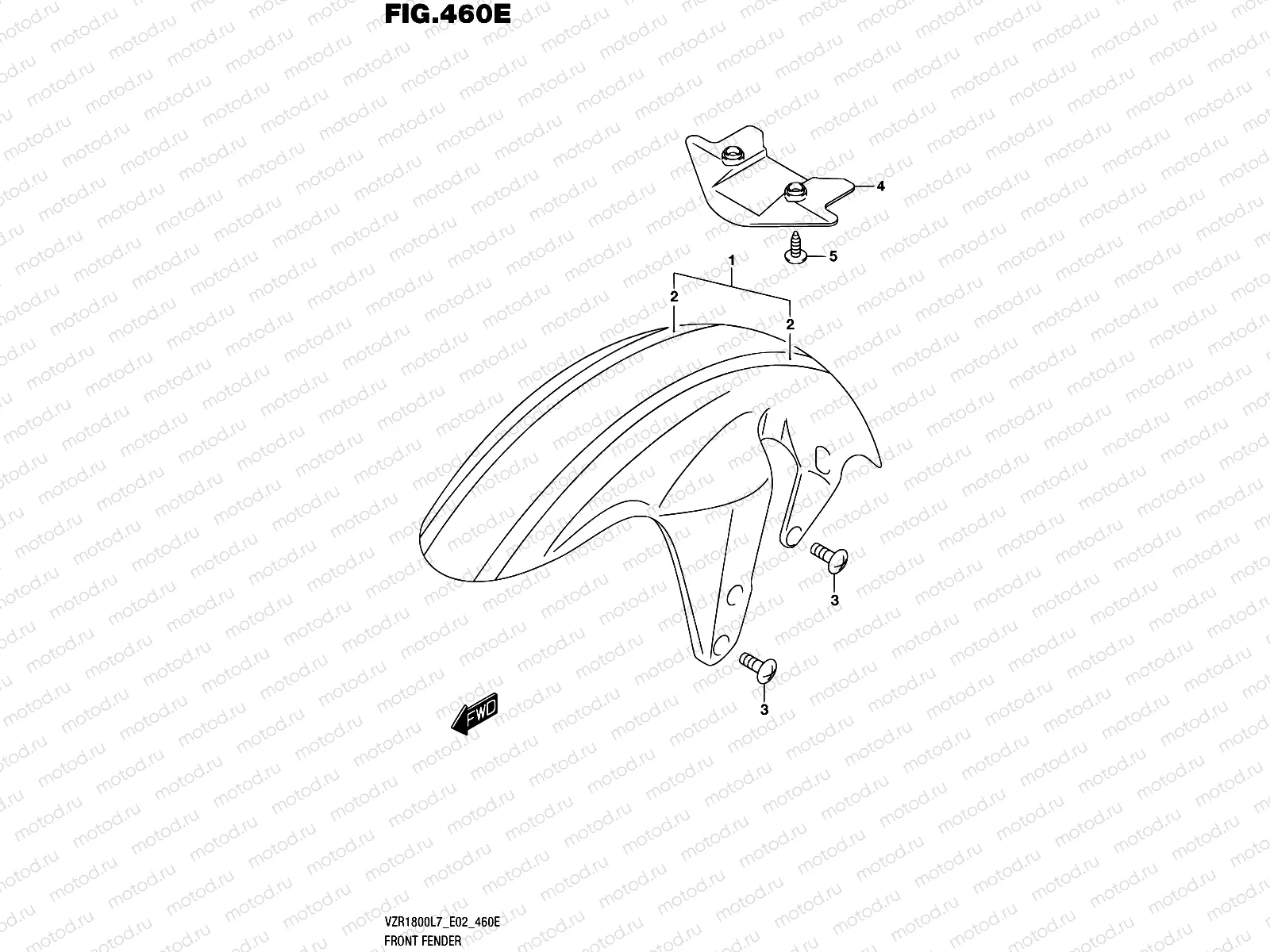 460E - FRONT FENDER (FOR BBD) (VZR1800BZL7 E19)