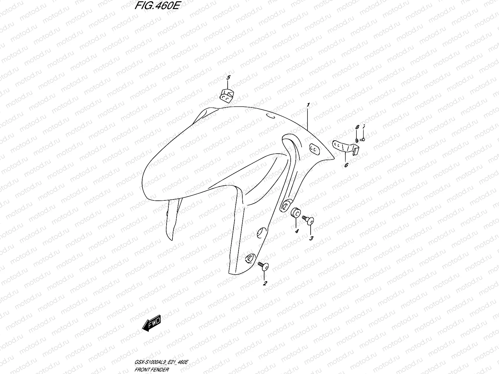 460E - FRONT FENDER (GSX-S1000YAUFL9 E21)