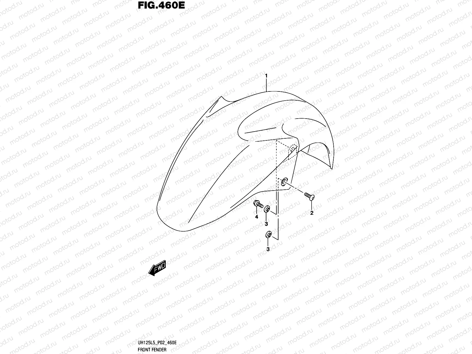 460E - FRONT FENDER (UH125AL5 P04)