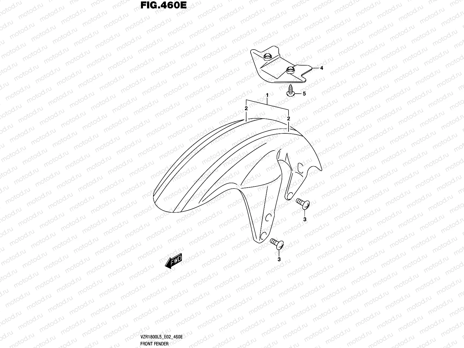 460E - FRONT FENDER (VZR1800BZL5 E19)