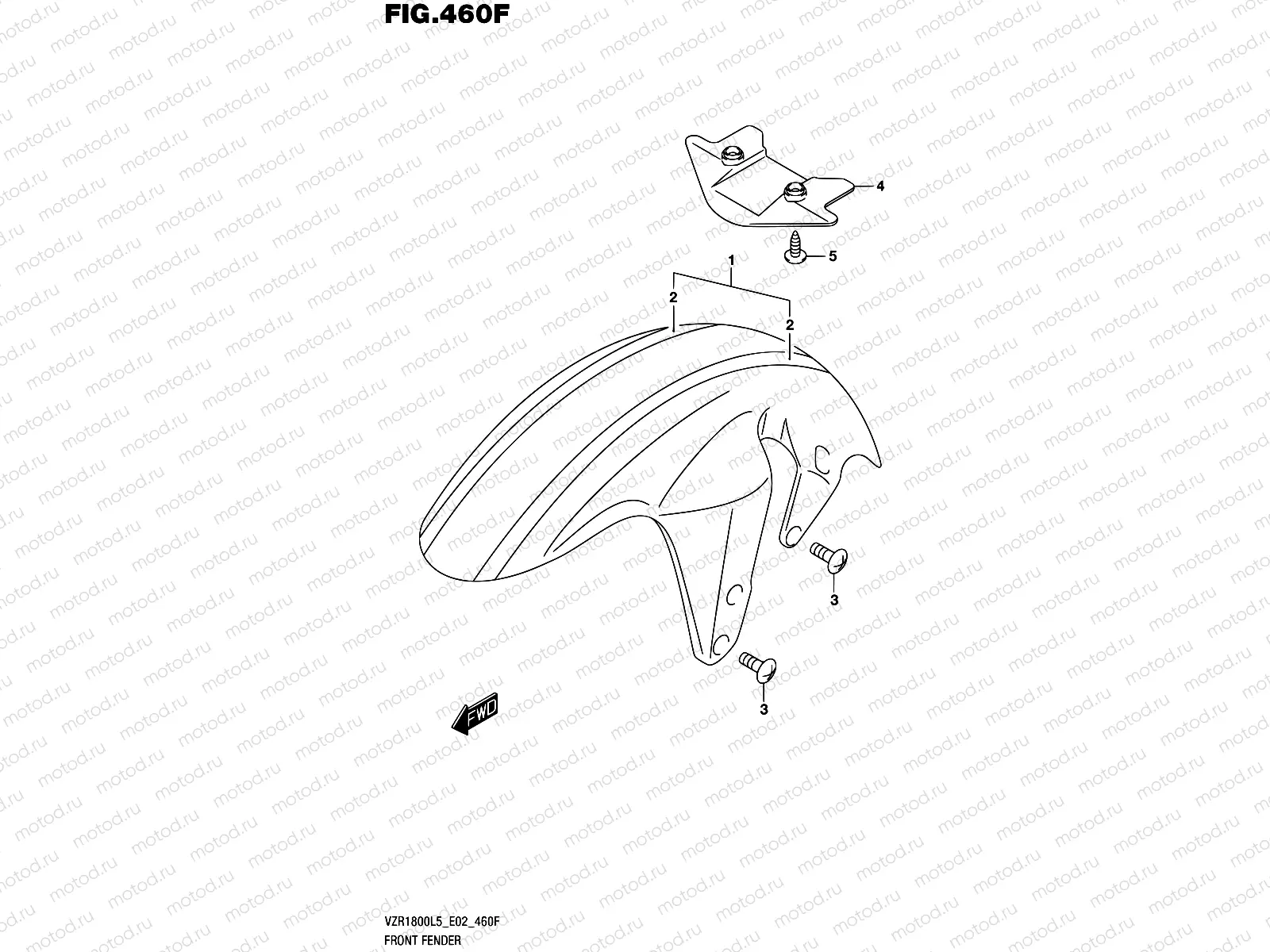 460F - FRONT FENDER (VZR1800BZUFL5 E19)