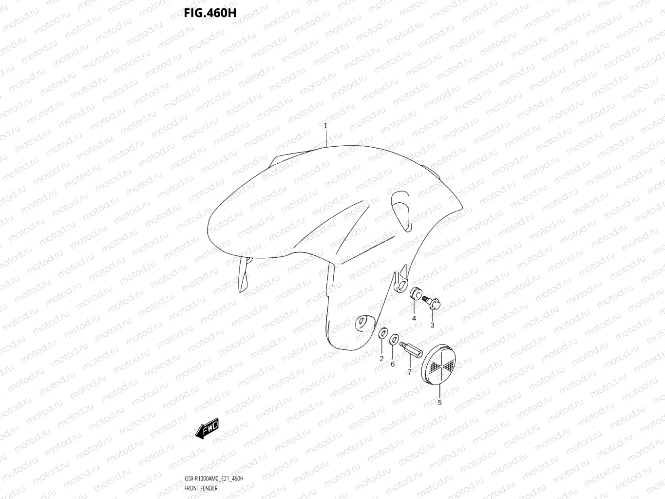 460H - FRONT FENDER (GSX-R1000RZA)