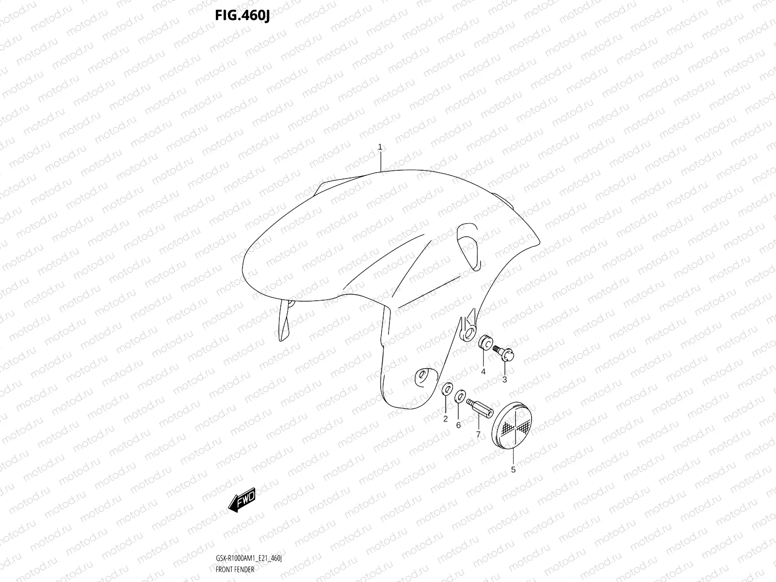 460J - FRONT FENDER (GSX-R1000RA)