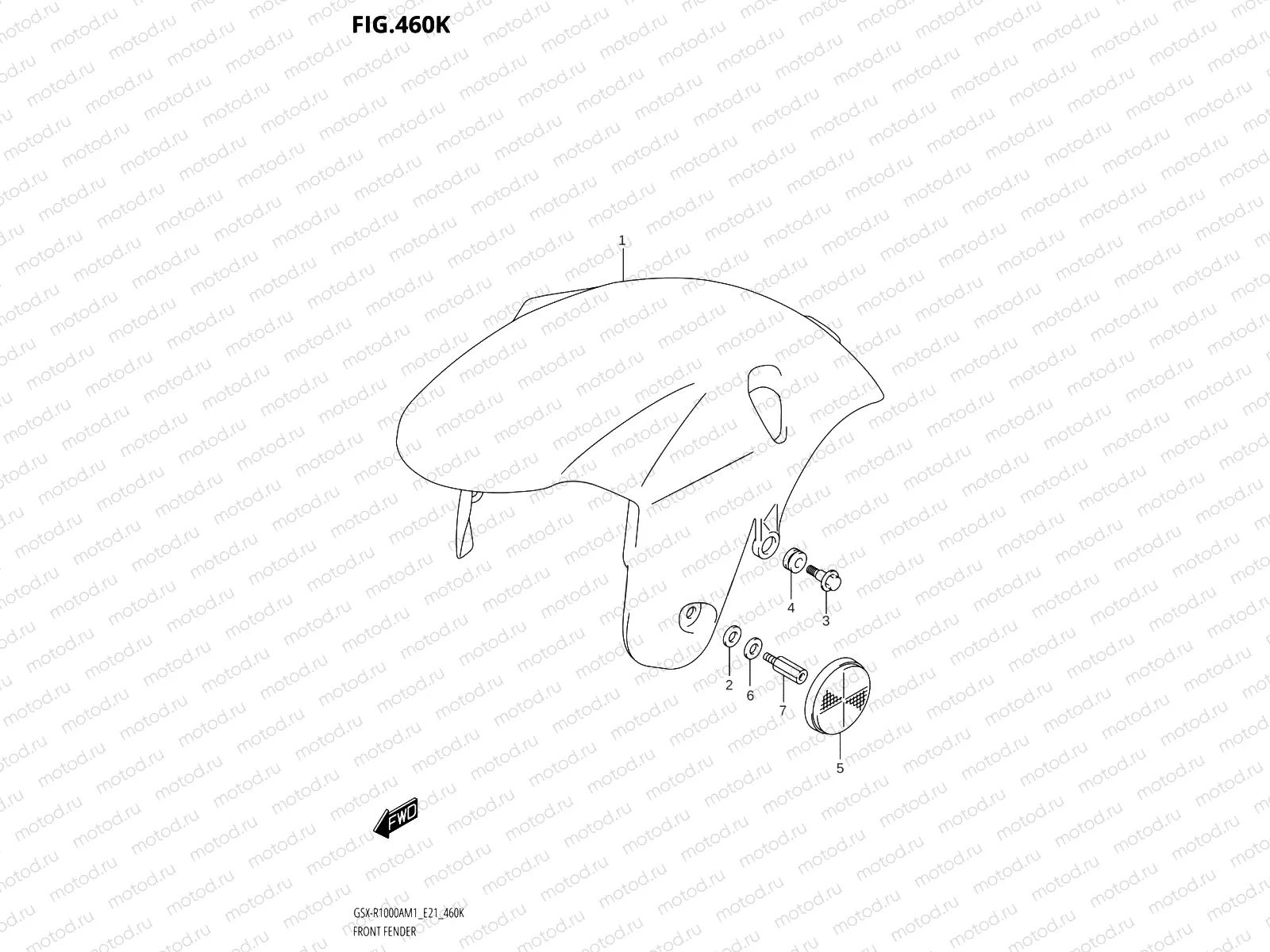 460K - FRONT FENDER (GSX-R1000RZA)