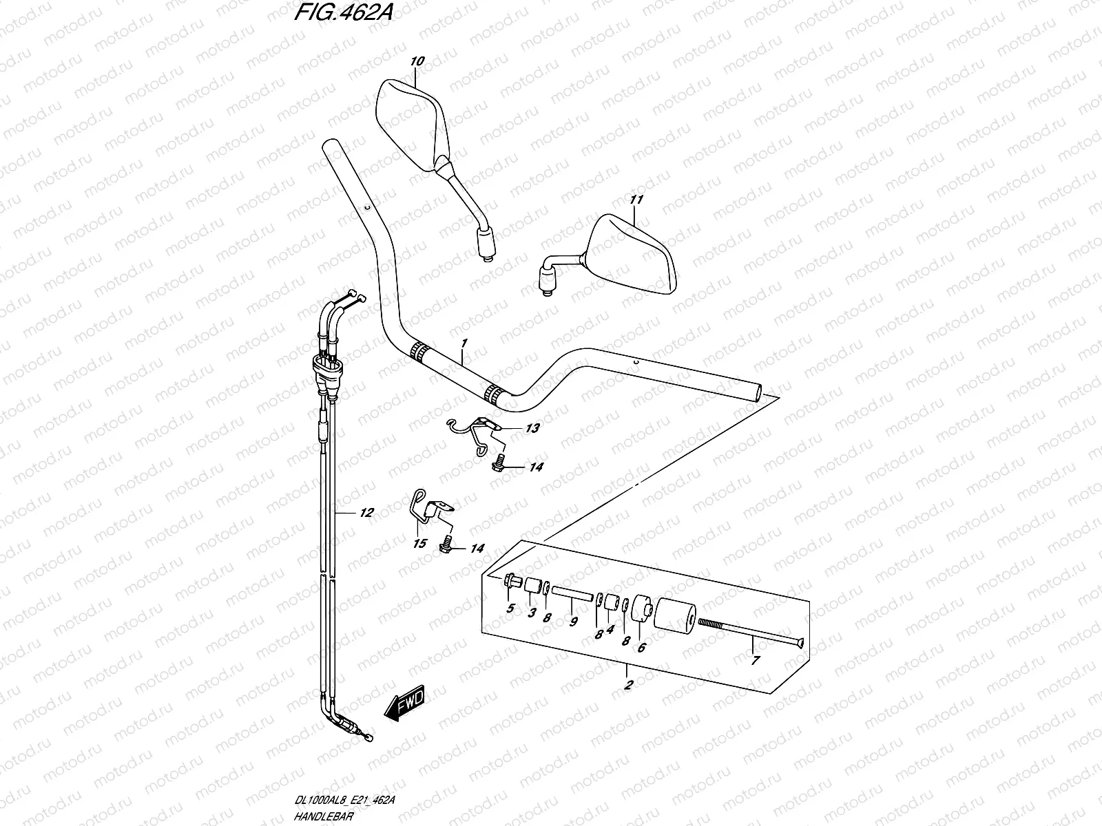 462A - HANDLEBAR (DL1000AL8 E21)