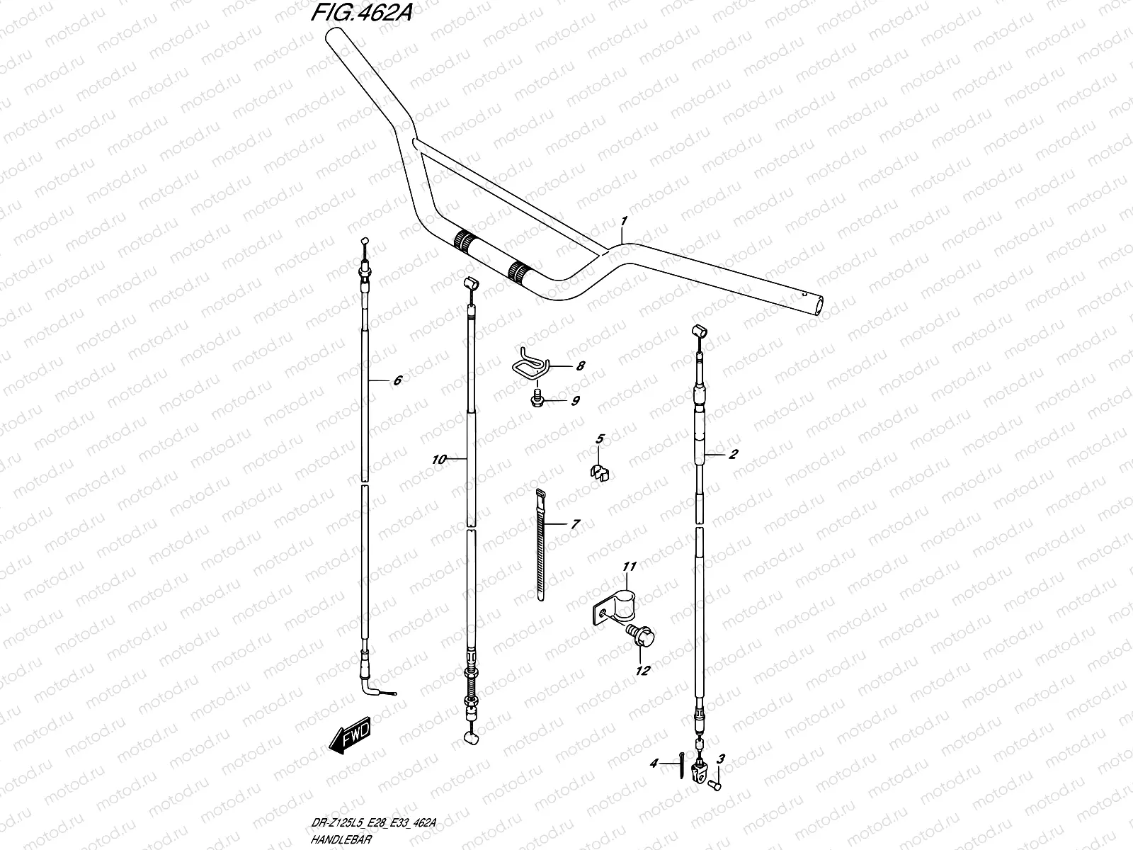 462A - HANDLEBAR (DR-Z125L5 E28)