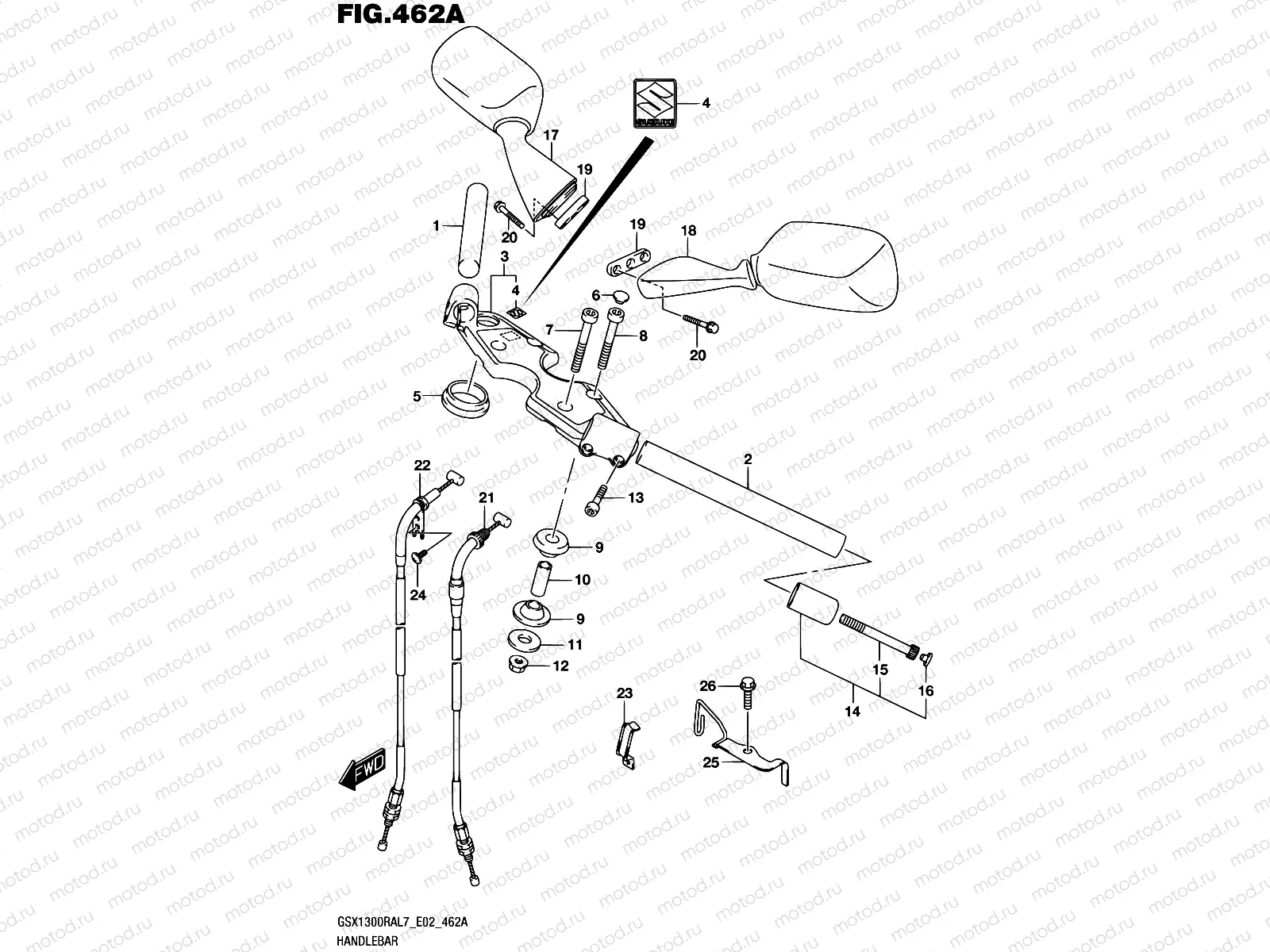 462A - HANDLEBAR (GSX1300RAL7 E02)