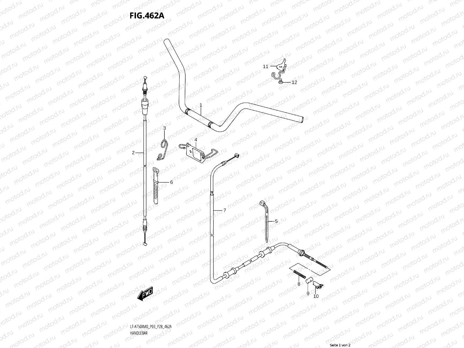 462A - HANDLEBAR (LT-A750X:M0:P03)