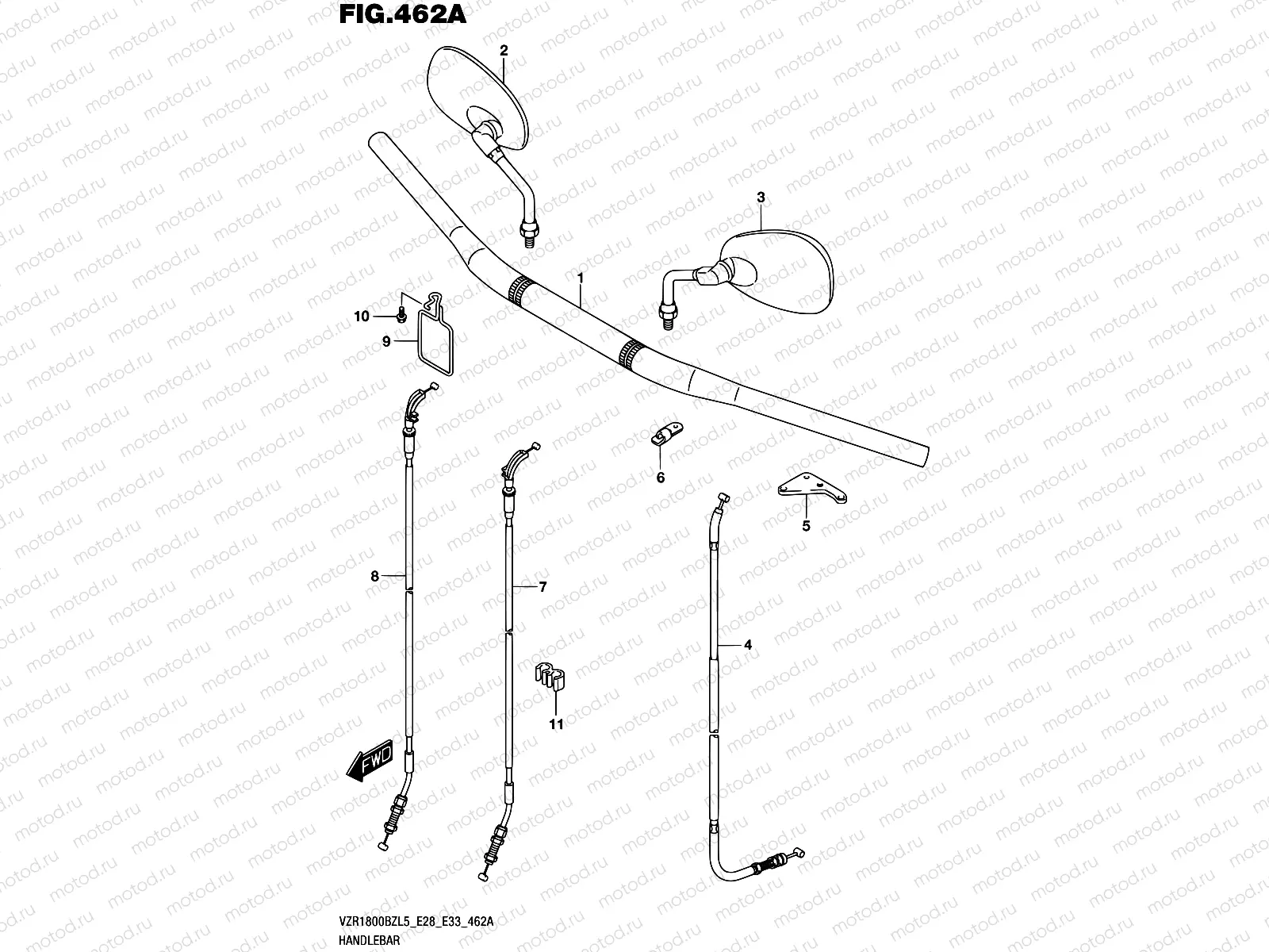 462A - HANDLEBAR (VZR1800BZL5 E28)