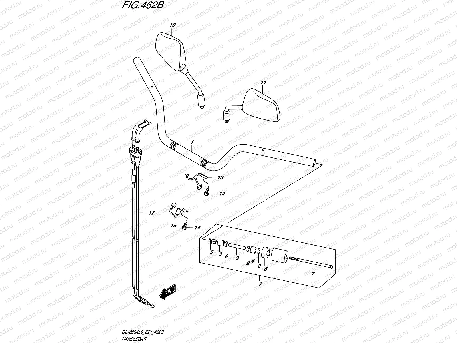 462B - HANDLEBAR (DL1000AL9 E21)