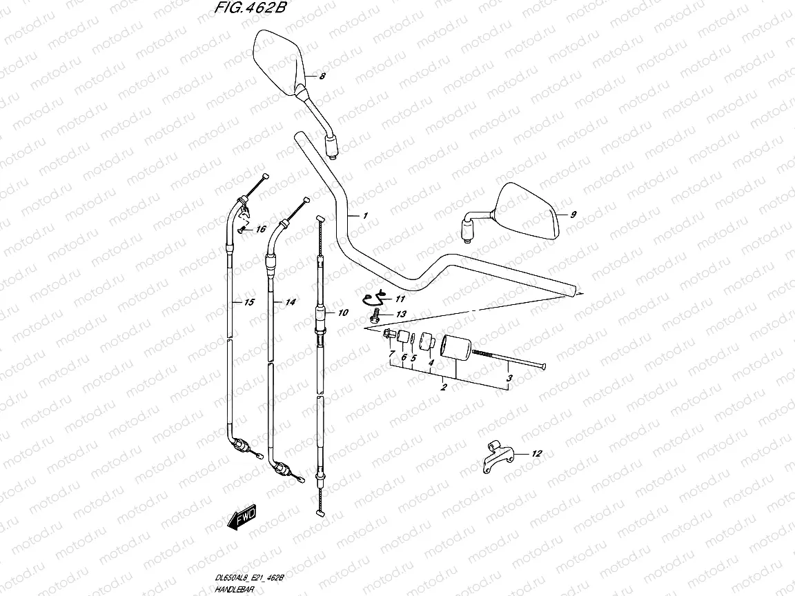 462B - HANDLEBAR (DL650XAUE)