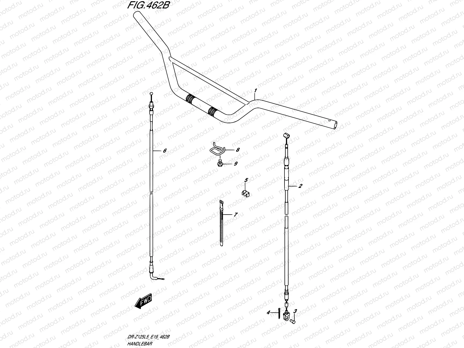 462B - HANDLEBAR (DR-Z125LL5 E19)