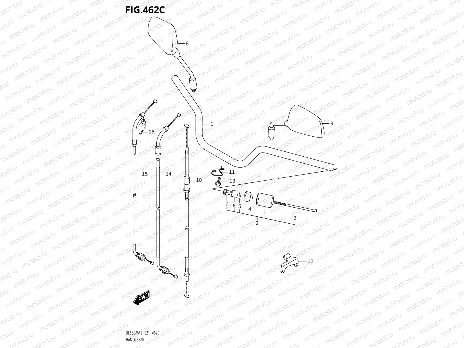 462C - HANDLEBAR (DL650XAM2 E21)