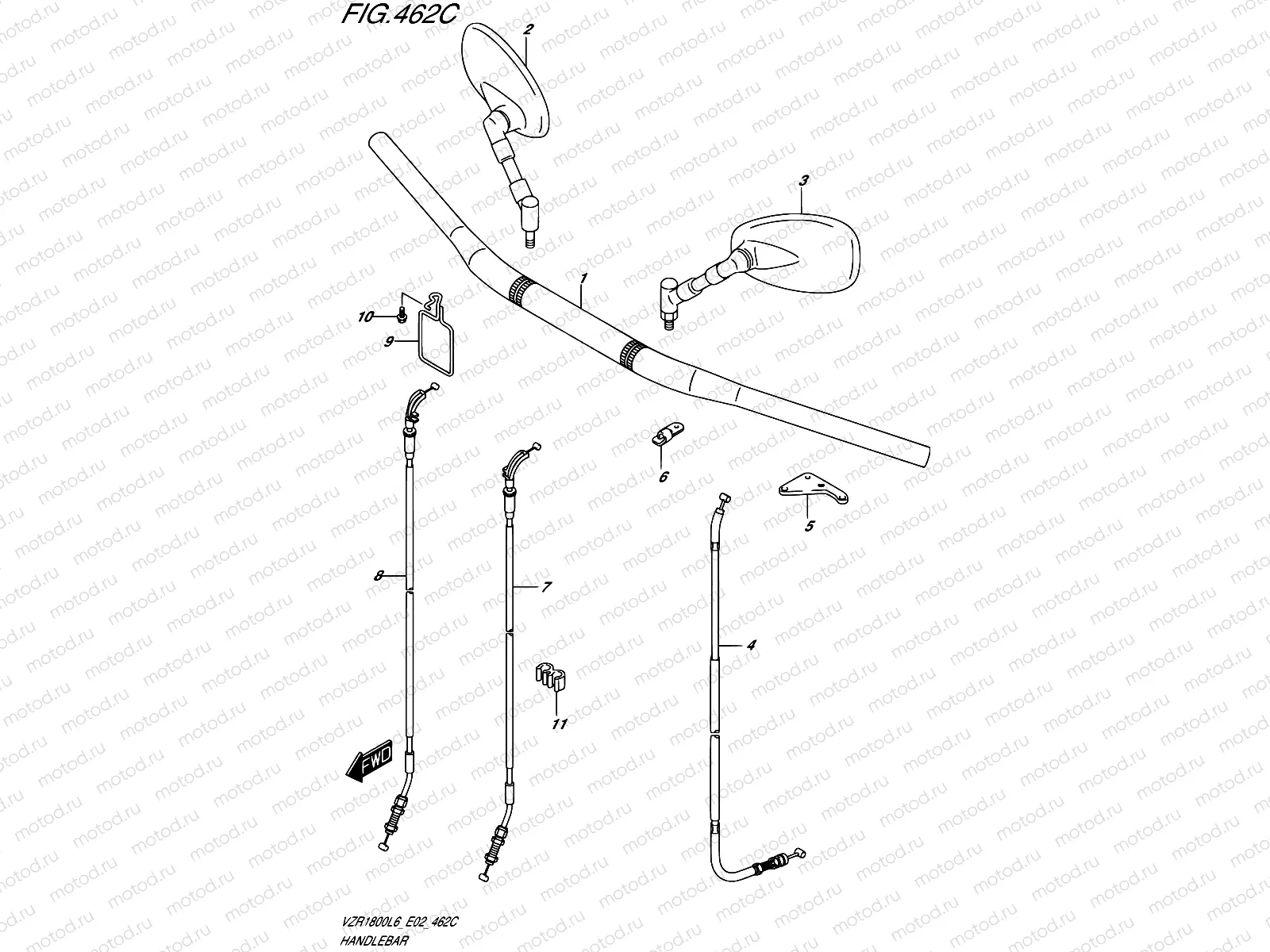462C - HANDLEBAR (VZR1800BZL6 E19)
