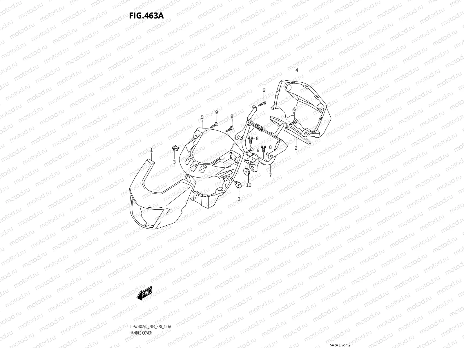 463A - HANDLE COVER (LT-A750X:M0:P03)