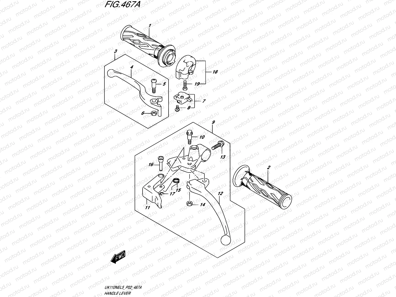 467A - HANDLE LEVER