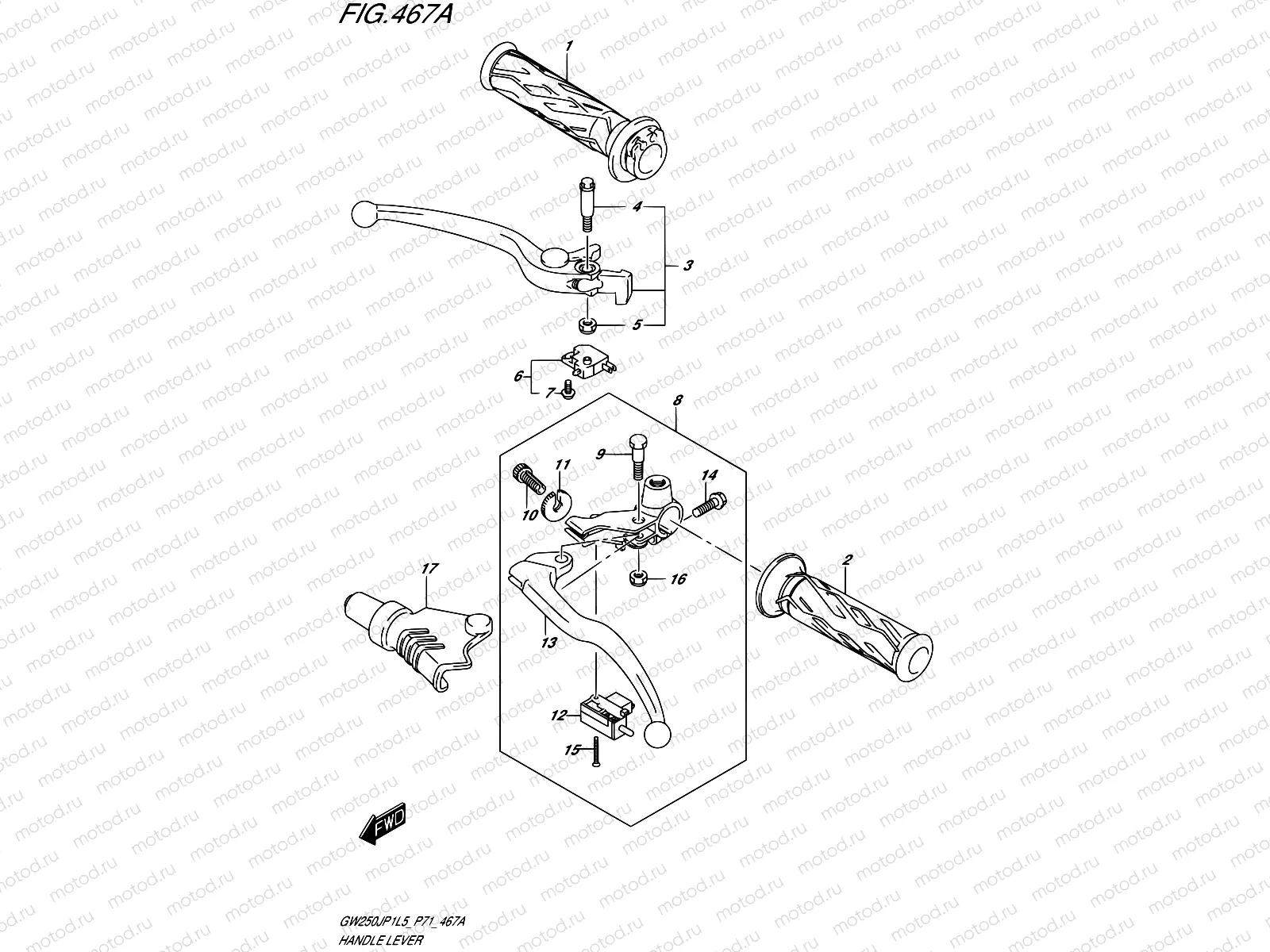 467A - HANDLE LEVER