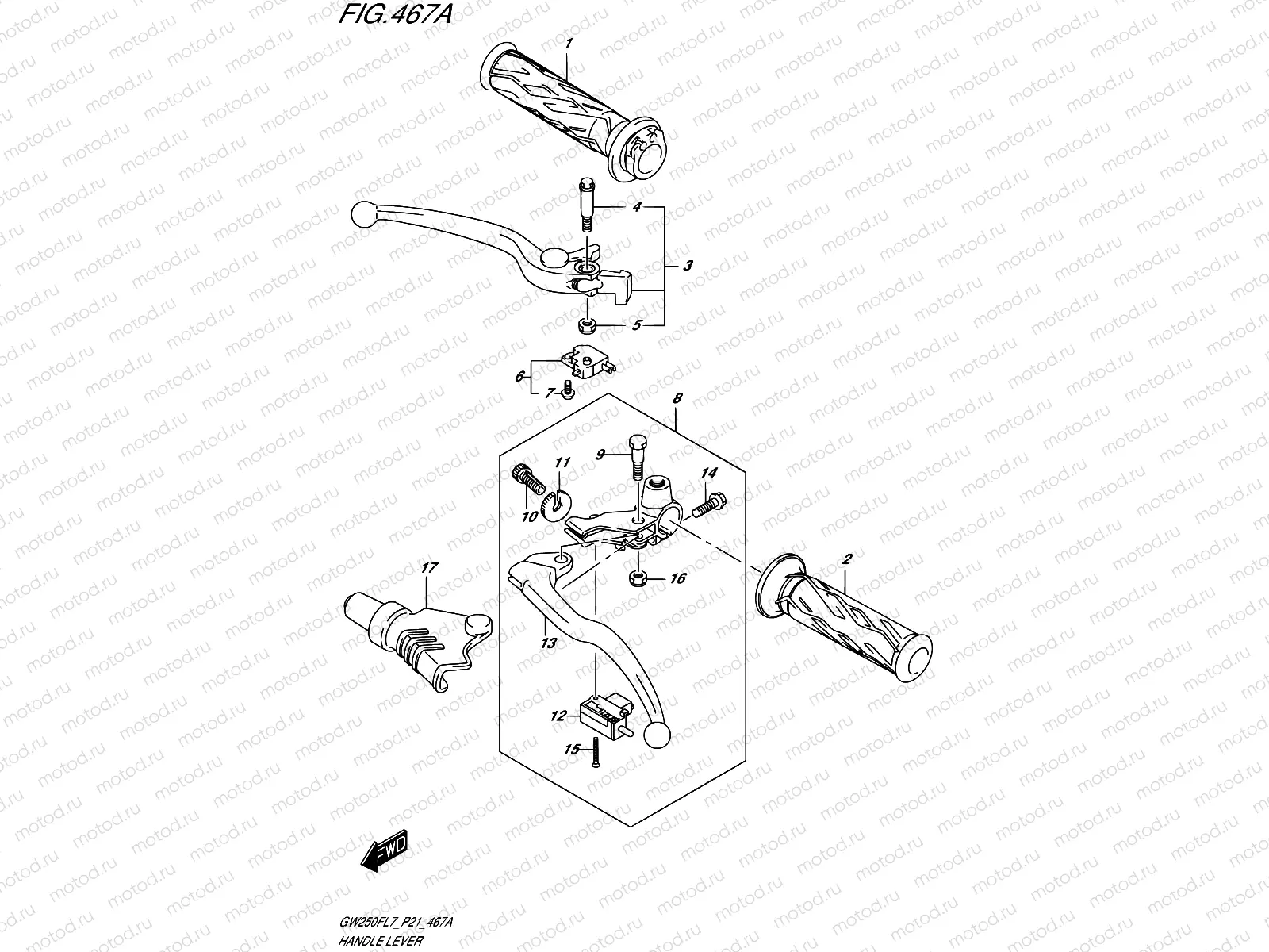 467A - HANDLE LEVER