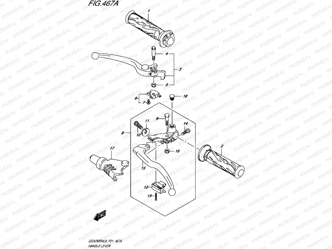467A - HANDLE LEVER