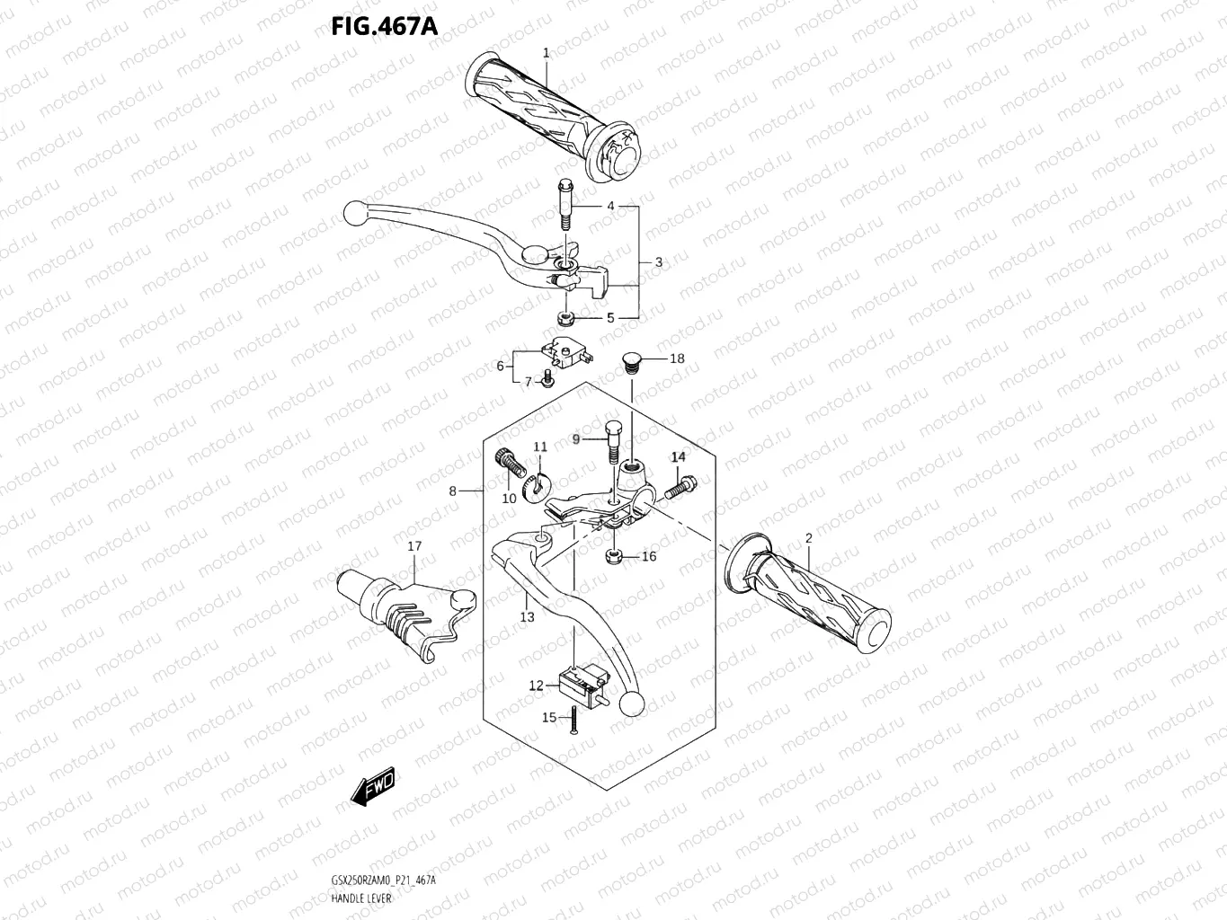 467A - HANDLE LEVER
