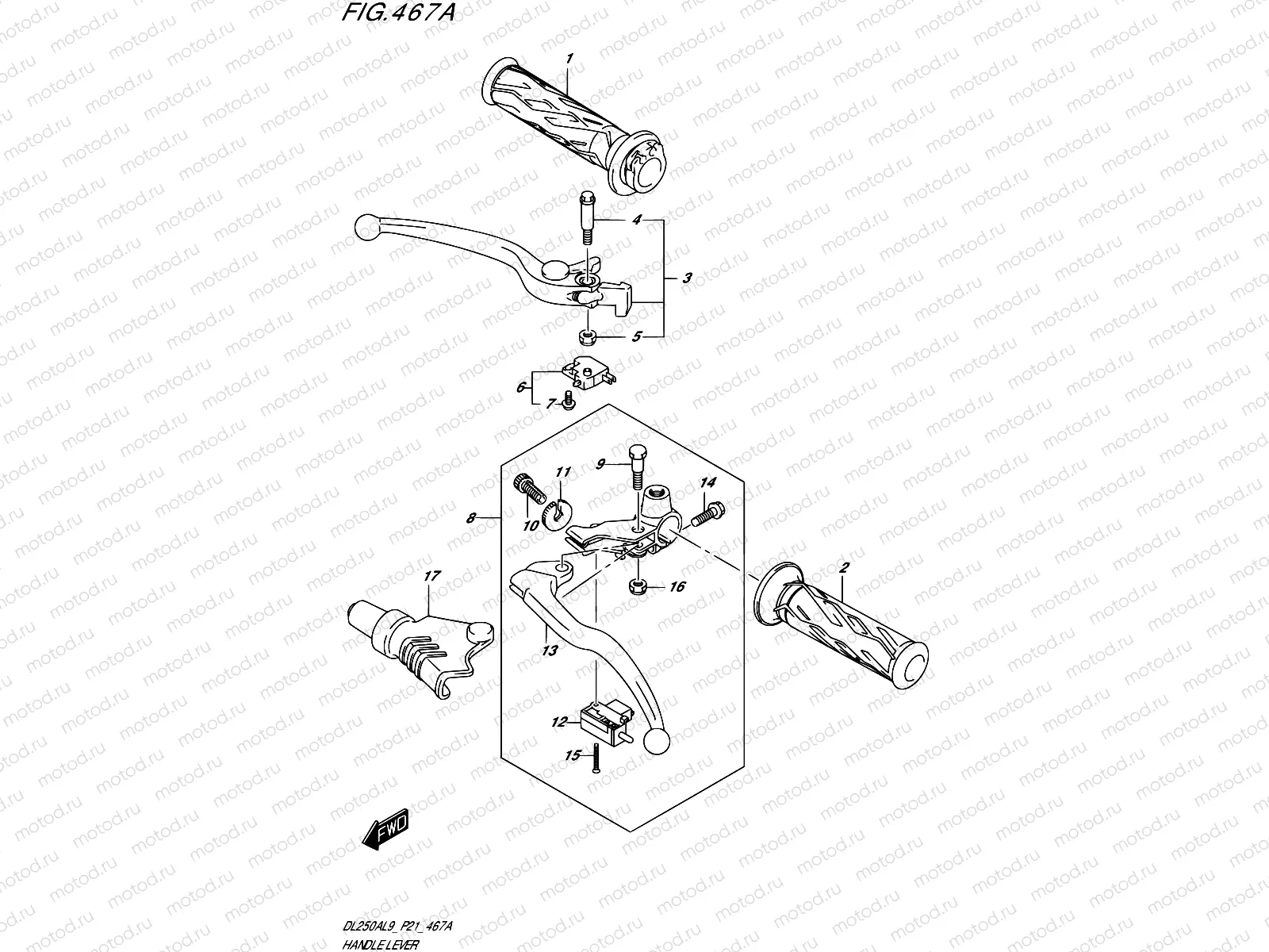 467A - HANDLE LEVER