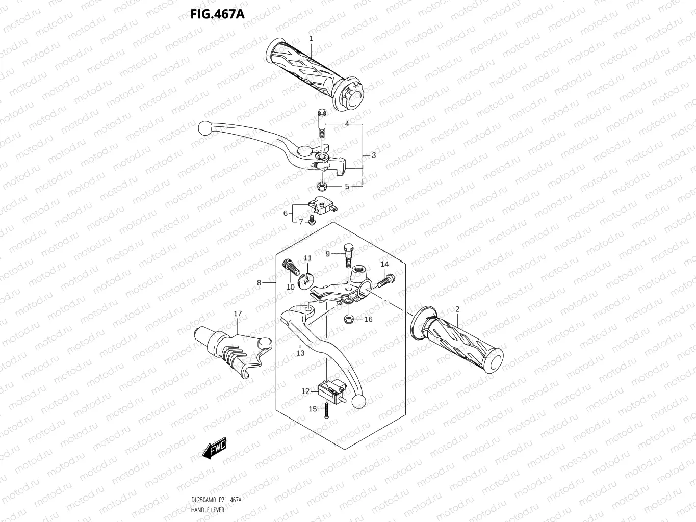 467A - HANDLE LEVER