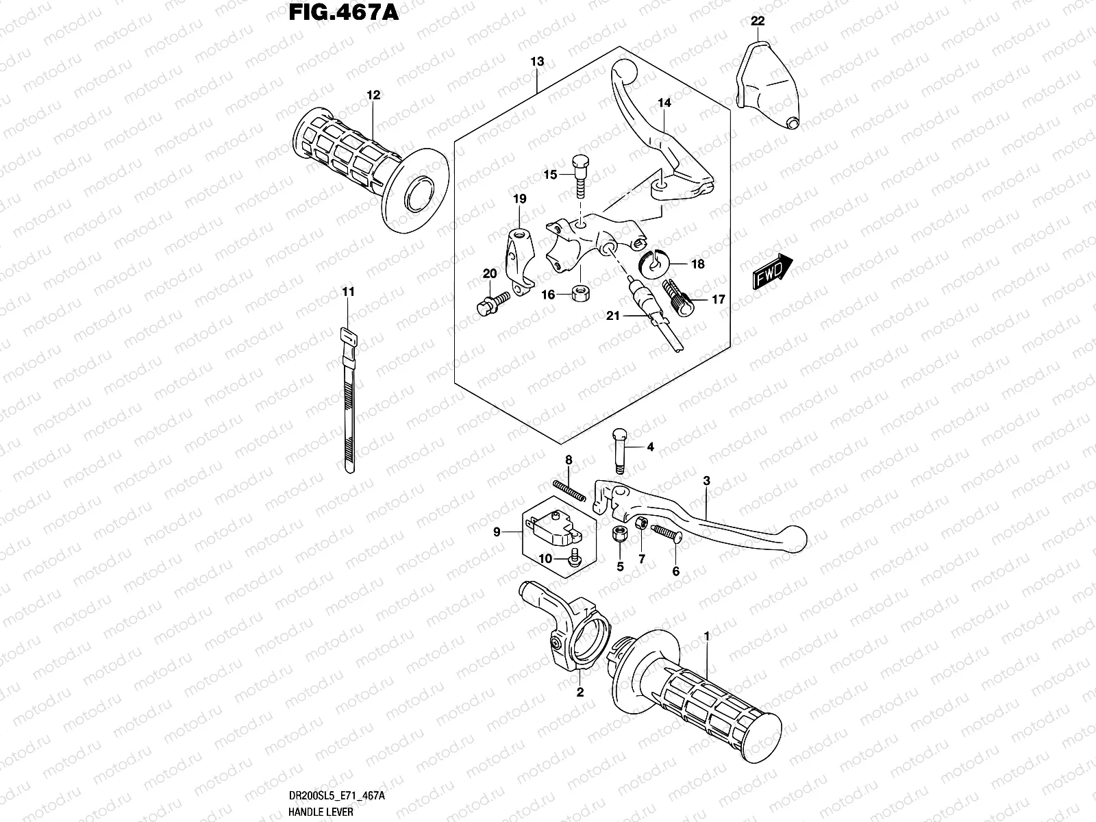 467A - HANDLE LEVER
