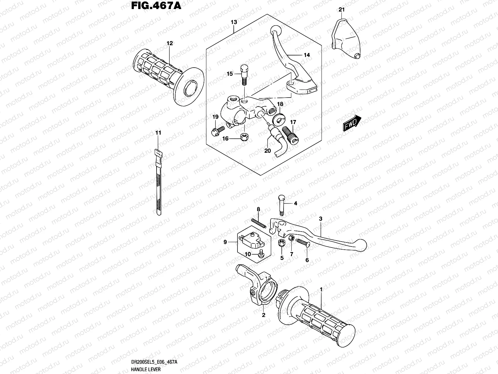467A - HANDLE LEVER