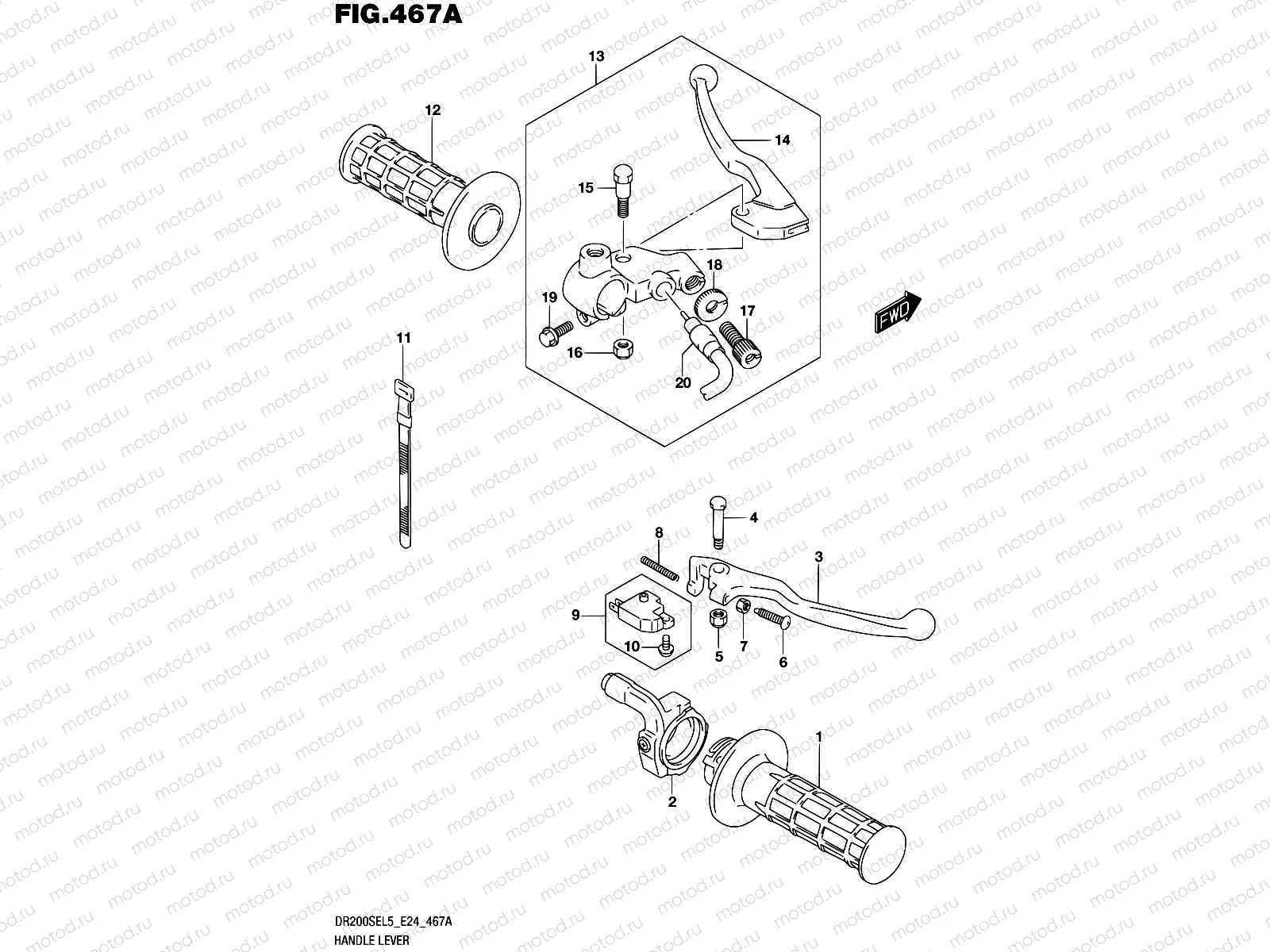 467A - HANDLE LEVER