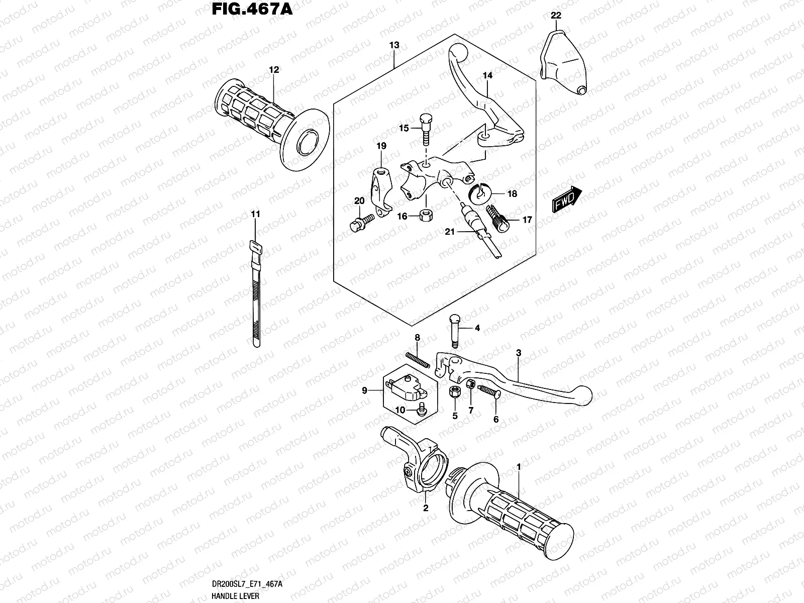 467A - HANDLE LEVER