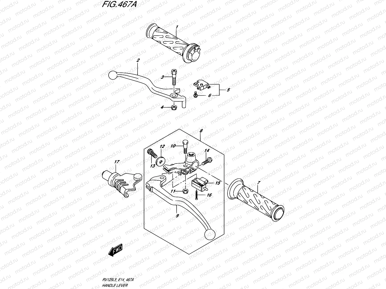 467A - HANDLE LEVER