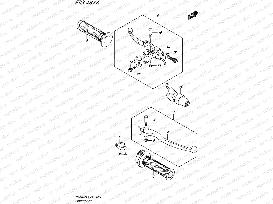 467A - HANDLE LEVER