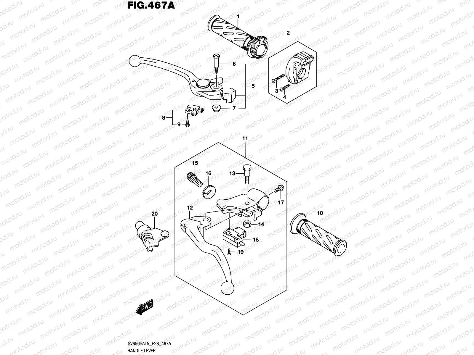 467A - HANDLE LEVER