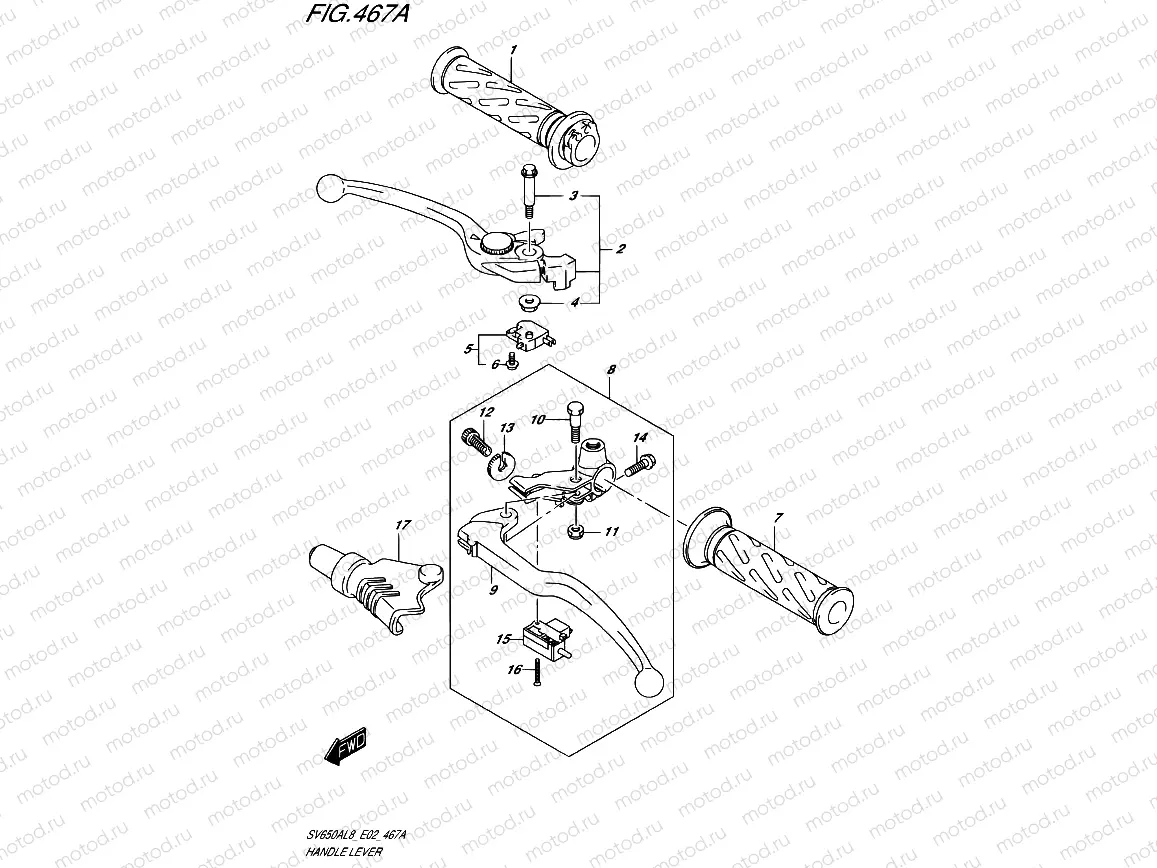 467A - HANDLE LEVER