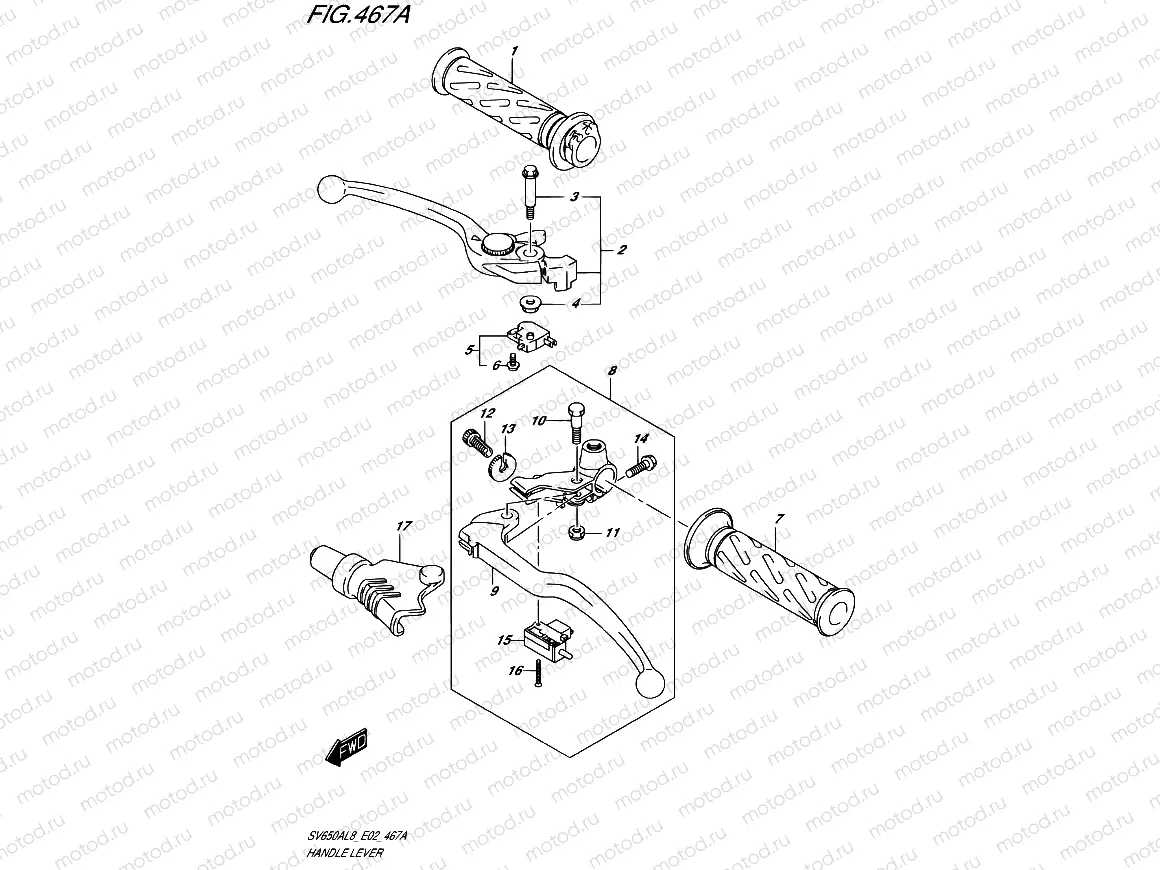 467A - HANDLE LEVER