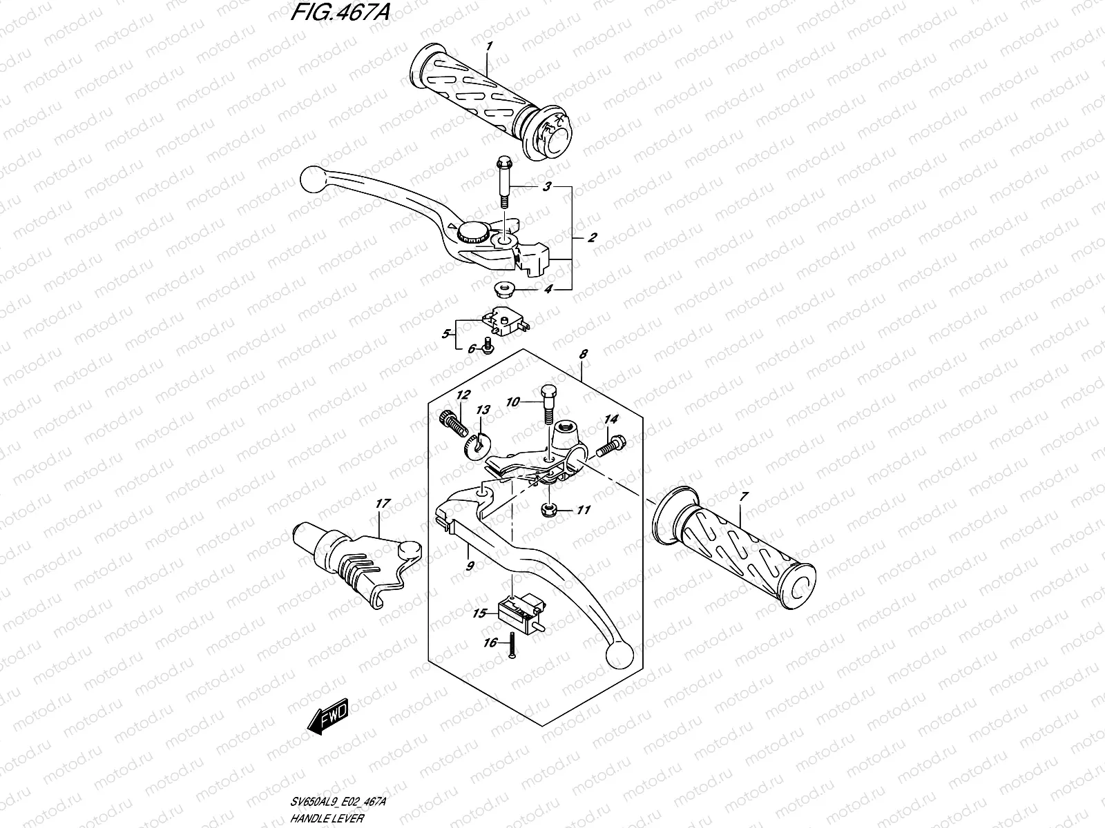 467A - HANDLE LEVER