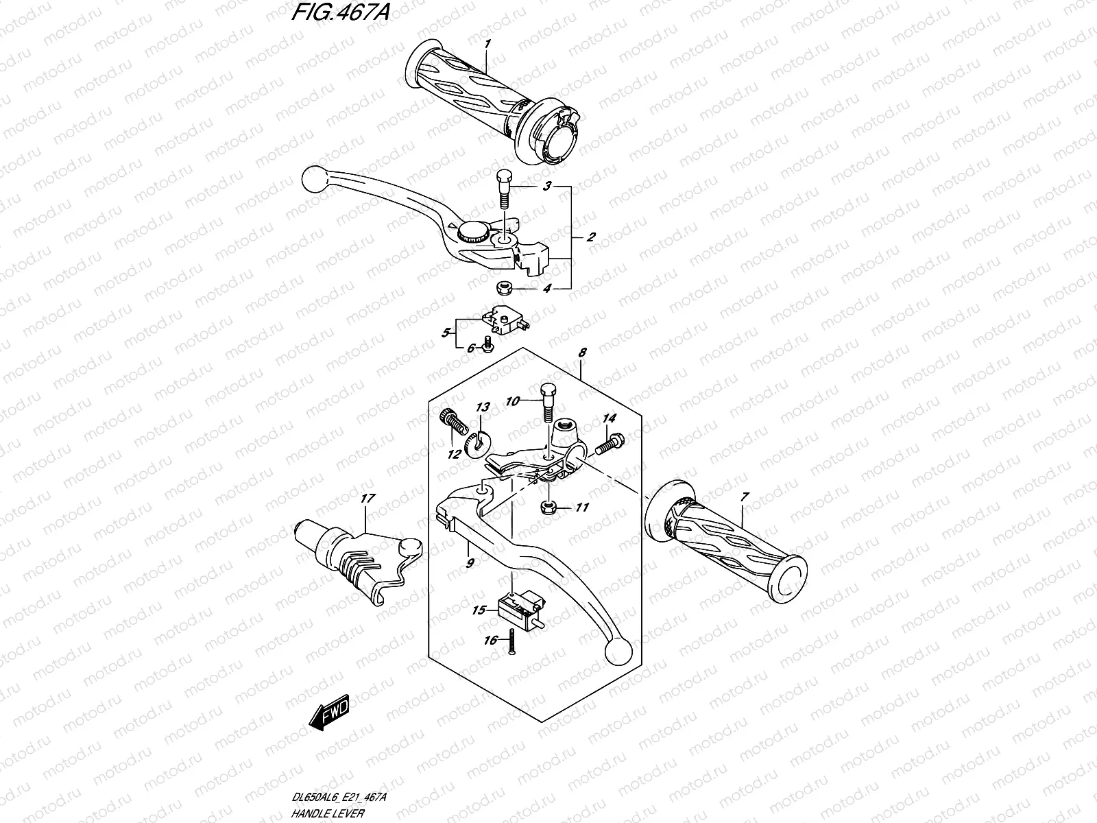 467A - HANDLE LEVER