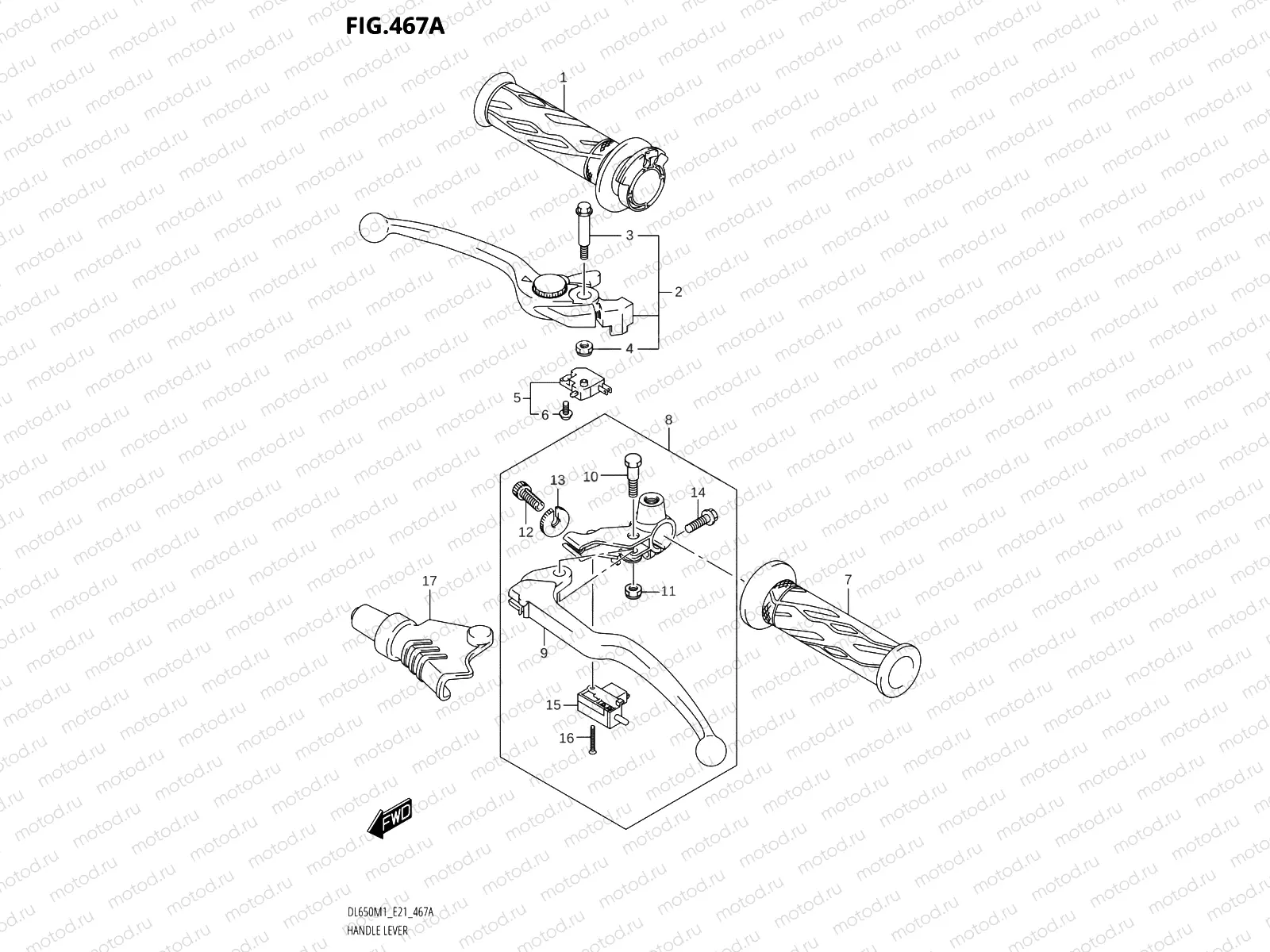 467A - HANDLE LEVER