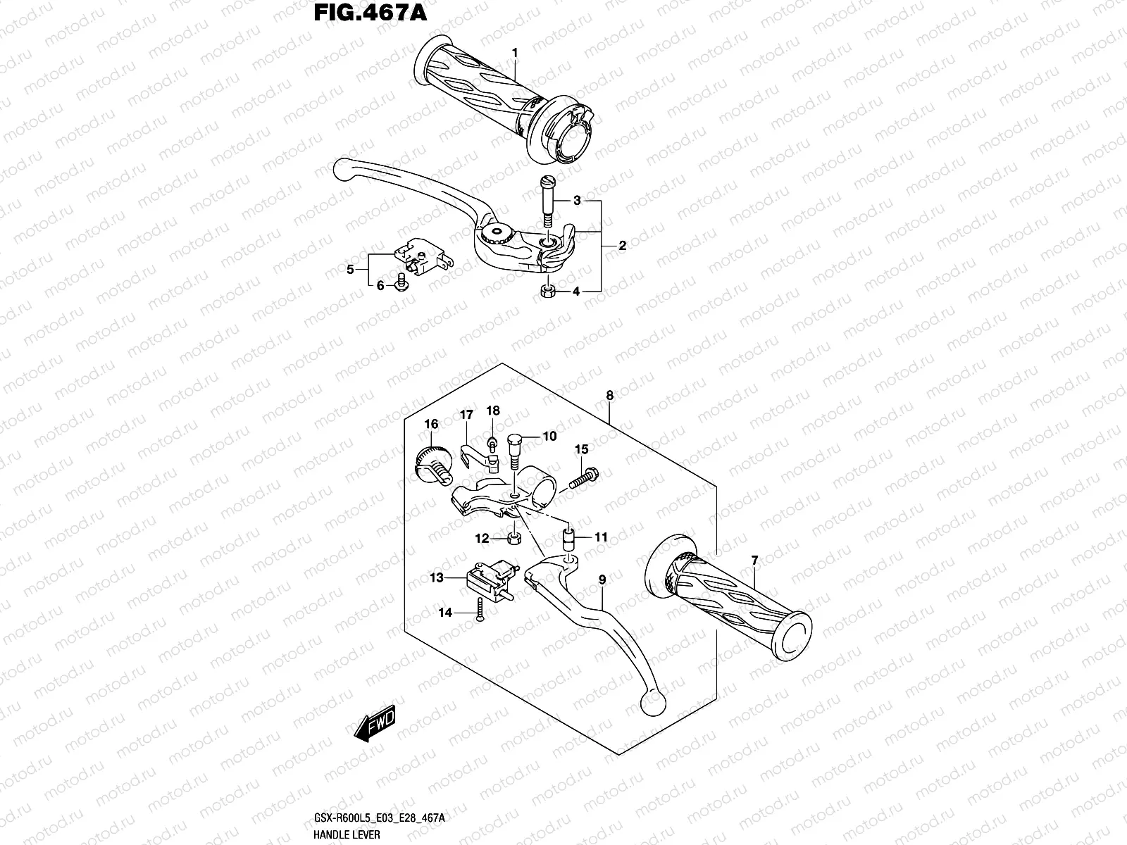 467A - HANDLE LEVER