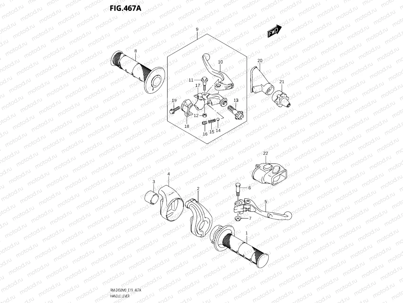 467A - HANDLE LEVER