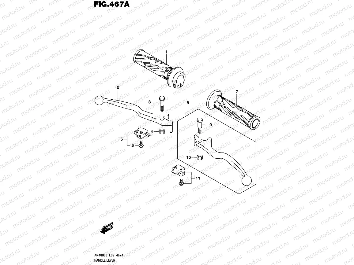 467A - HANDLE LEVER