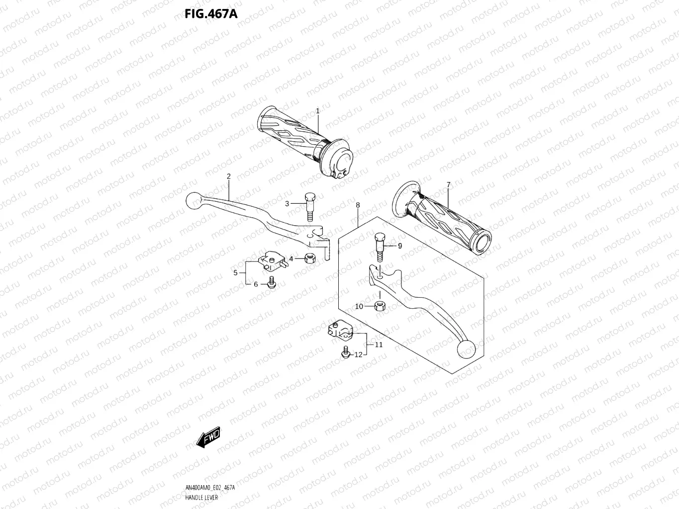 467A - HANDLE LEVER