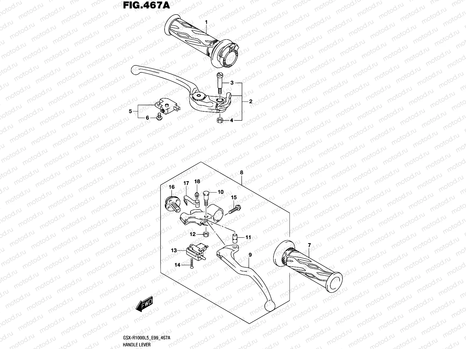 467A - HANDLE LEVER