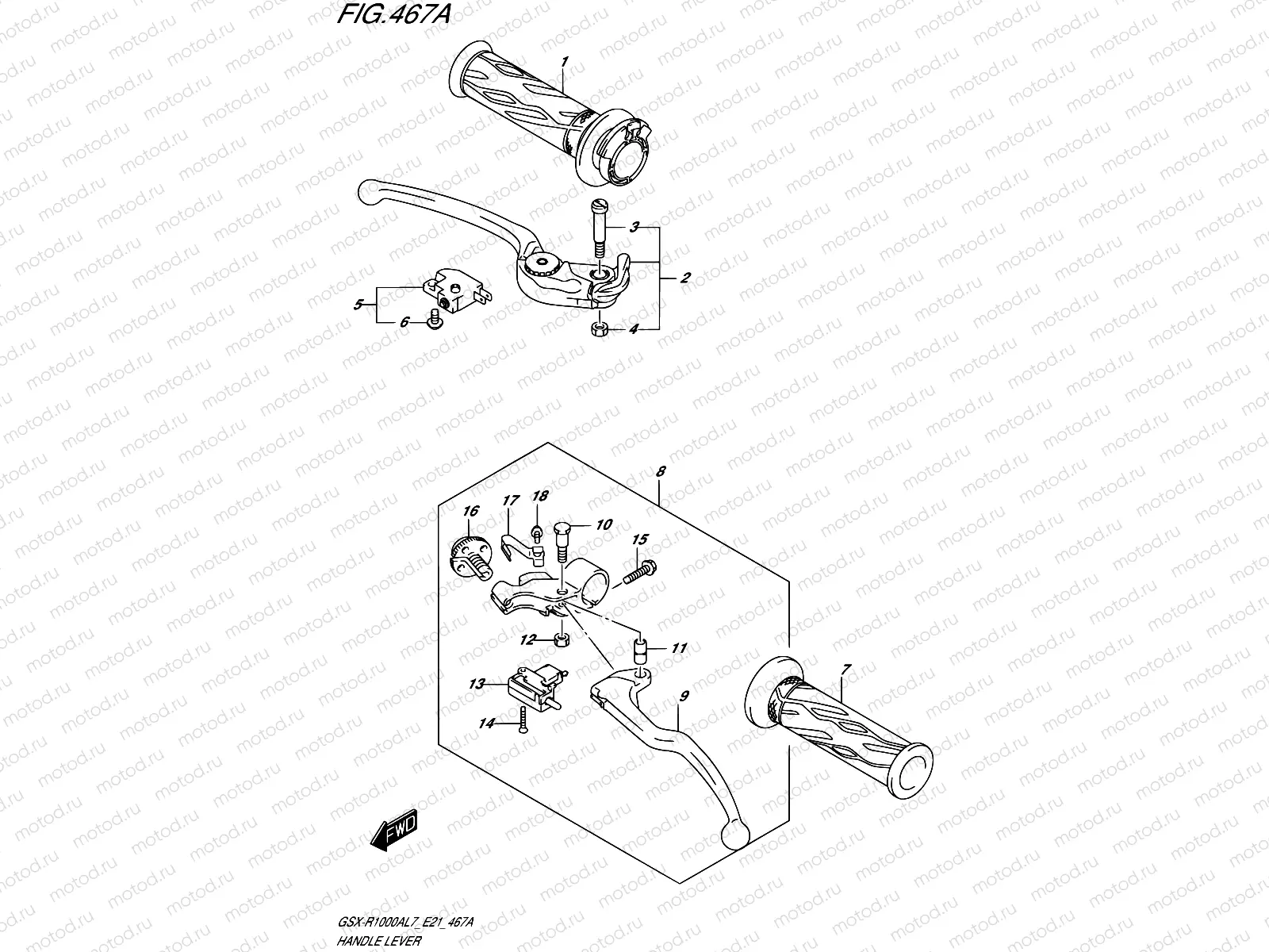 467A - HANDLE LEVER
