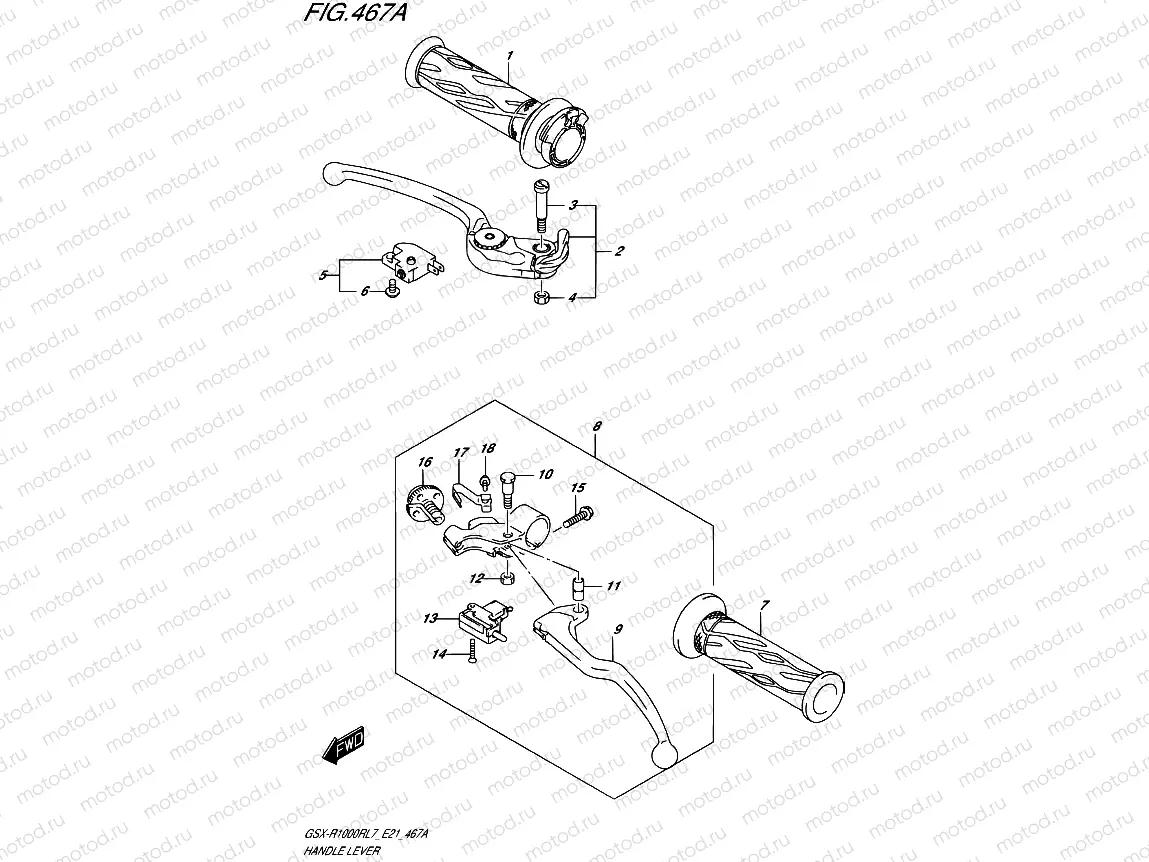 467A - HANDLE LEVER