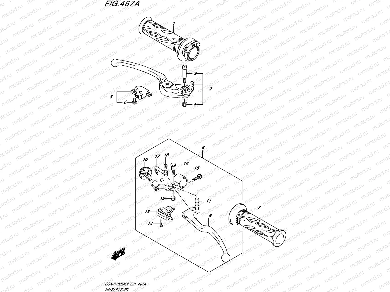 467A - HANDLE LEVER