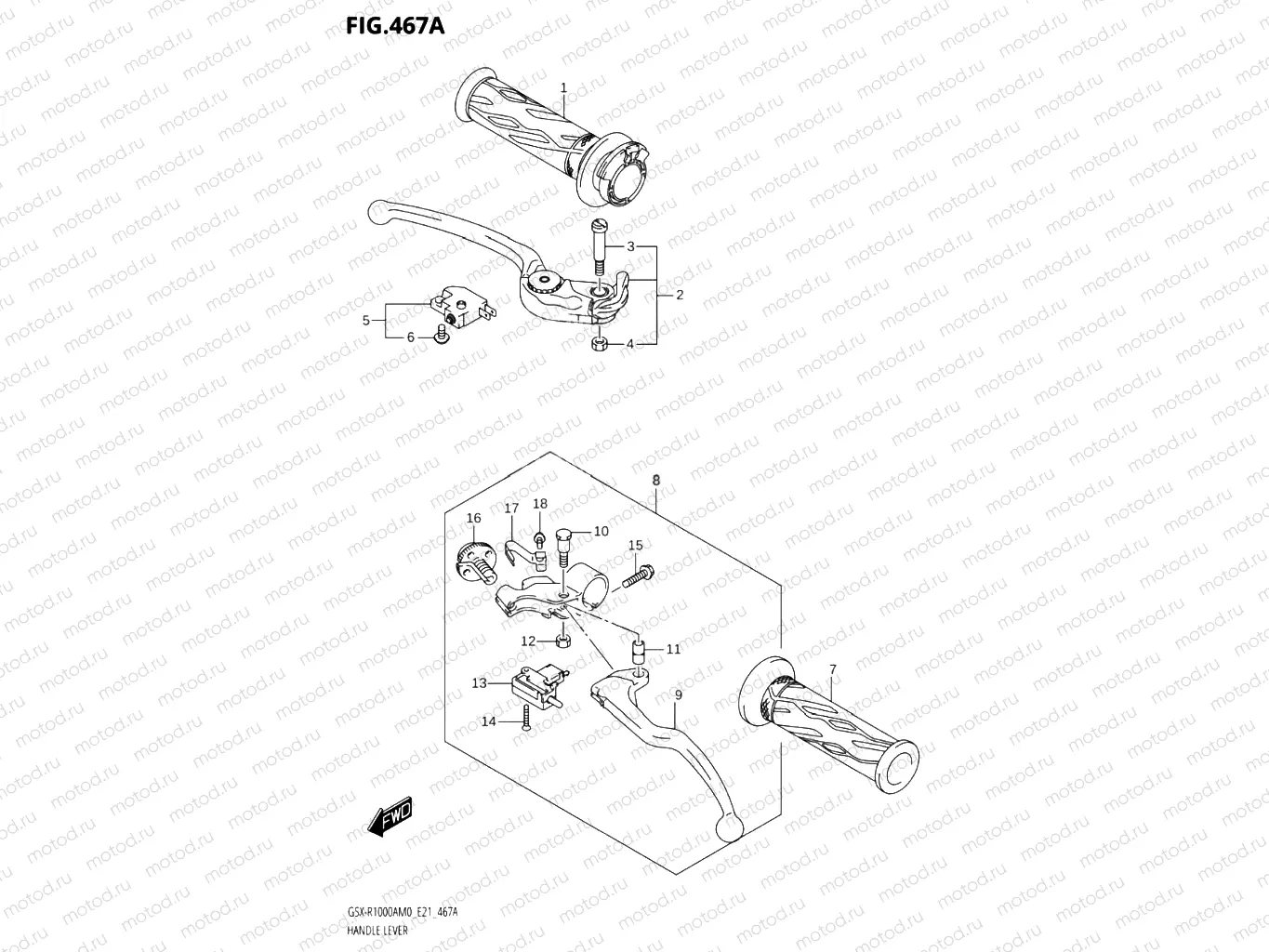 467A - HANDLE LEVER